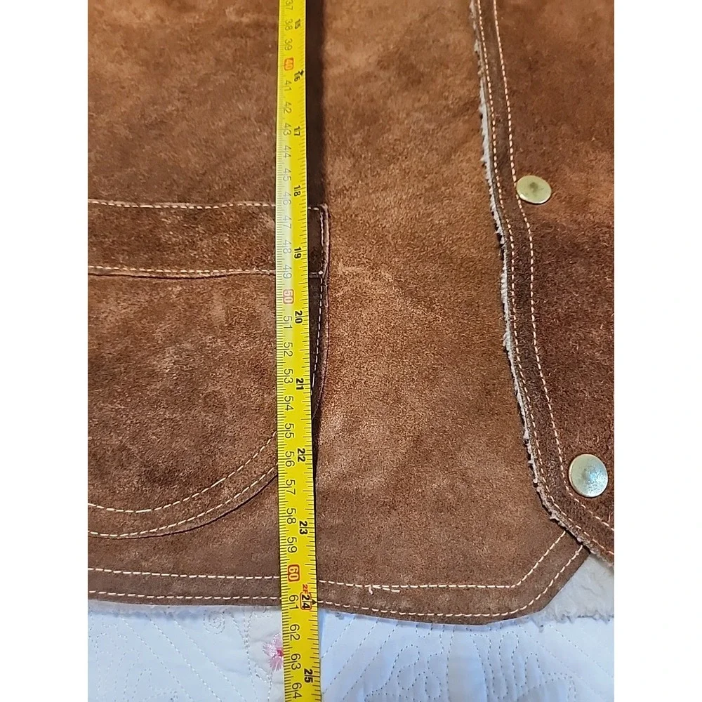 Vtg Men's Flying Ranchwear By Ruddock Mfg Co‎ Leather Lined Vest Size XL - Picture 5 of 8